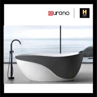 Eurano Orca Series Solid Bathtub Black White (ERN12007BK)