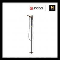 Eurano Floor Standing Bathtub Mixer Matt Black & Rose Gold (ERN93)