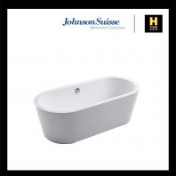 Johnson Suisse Venezia-N Freestanding Acrylic Bathtub (1700mm) with Overflow and Pop Up Waste Set