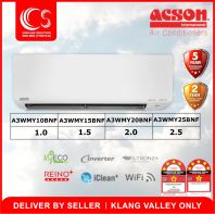 Acson R32 Refrigerant Reino+ Inverter Air Conditioner A3WMY10BNF 1.0HP A3WMY15BNF 1.5HP A3WMY20BNF 2.0HP A3WMY25BNF 2.5HP + My ECO Deliver by Seller (Klang Valley area only)