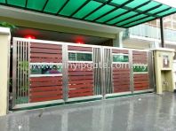 STAINLESS STEEL FOLDING GATE & ALUMINUM PLATE