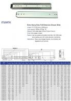 FX3076 Extra Heavy Duty Full Extension Drawer Slide