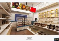 Mahnaz Food Suria KLCC | Reception Counter | Glass Display Chiller | 3D Drawing | By MCS Design & Construct Sdn Bhd Mahnaz Food Suria KLCC | Reception Counter | Glass Display Chiller | 3D Drawing | By MCS Design & Construct Sdn Bhd