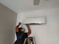 Reassemble and reinstall of air conditioning unit