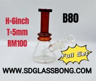 SHISHA BONG/GLASS BONG/WATER PIPE/HOOKAH BONG B80 (ORANGE)