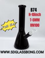 SHISHA BONG/GLASS BONG/WATER PIPE/HOOKAH BONG B74 (BLACK) (FULL SET)