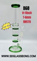SHISHA BONG/GLASS BONG/WATER PIPE/HOOKAH BONG B68 (GREEN) (FULL SET)