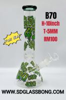 SHISHA BONG/GLASS BONG/WATER PIPE/HOOKAH BONG B70 (GREEN) (FULL SET)