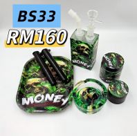 SHISHA BONG/GLASS BONG/WATER PIPE/HOOKAH BONG/MALAYSIA BEST SELLER BS33 (GREEN))
