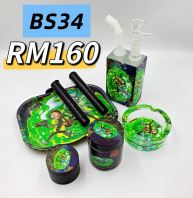 SHISHA BONG/GLASS BONG/WATER PIPE/HOOKAH BONG/MALAYSIA BEST SELLER BS34 (GREEN)