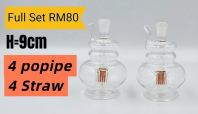 KB100 (GLASS BONG) FULL SET RM80 (4= Popipe) (4= Straw)
