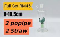KB103 (GLASS BONG) FULL SET RM45 (2= Popipe) (2= Straw)