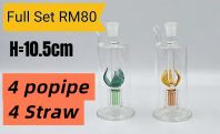 KB96 (GLASS BONG) FULL SET RM80 (4= Popipe) (4= Straw)