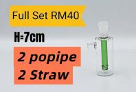 KB109 (GLASS BONG) FULL SET RM40 (2= Popipe) (2= Straw)