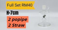 KB113 (GLASS BONG) FULL SET RM40 (2= Popipe) (= Straw)