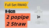 KB125 (GLASS BONG) FULL SET RM40 (2= Popipe) (2= Straw)