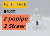 KB131 (GLASS BONG) FULL SET RM45 (2= Popipe) (2= Straw)