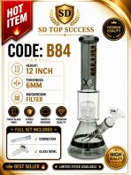 SHISHA BONG/GLASS BONG/WATER PIPE/MINI BONG/HOOKAH BONG/GLASS PIPE (FULL SET INCLUDED DOWNSTEM & GLASS BOWL) B84 (GREY)