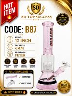 SHISHA BONG/GLASS BONG/WATER PIPE/MINI BONG/HOOKAH BONG/GLASS PIPE (FULL SET INCLUDED DOWNSTEM & GLASS BOWL) B87 (PINK)