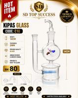 SHISHA BONG/GLASS BONG/WATER PIPE/MINI BONG/HOOKAH BONG/GLASS PIPE (FULL SET INCLUDED DOWNSTEM & GLASS BOWL) C10 (TRANSPARENT)