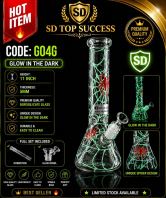 SHISHA BONG/GLASS BONG/WATER PIPE/MINI BONG/HOOKAH BONG/GLASS PIPE (FULL SET INCLUDED DOWNSTEM & GLASS BOWL) G04G (SPIDERWEB)