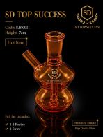 KBK011 (ORANGE) KICAP BONG (1SET, 1PIPE, 1STRAW)