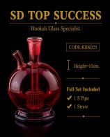 KBK025 (RED) KICAP BONG (1SET, 1PIPE, 1STRAW)