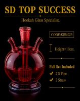 KBK025 (RED) KICAP BONG (1SET, 2PIPE, 2STRAW)