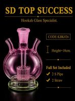 KBK026 (PINK) KICAP BONG (1SET, 2PIPE, 2STRAW)