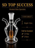 KBK027 (ORANGE) KICAP BONG (1SET, 2PIPE, 2STRAW)