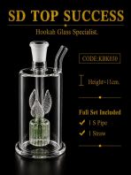 KBK030 (GREEN) KICAP BONG (1SET, 1PIPE, 1STRAW)  Portable Mini Bottle Design