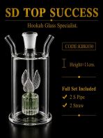 KBK030 (GREEN) KICAP BONG (1SET, 2PIPE, 2STRAW)  Portable Smoking Accessories Kit