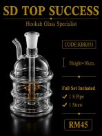 KBK031 (ORANGE) KICAP BONG (1SET, 1PIPE, 1STRAW)