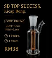 KBK045 6.5cm Mini Glass Pipe Set   Compact 1 Pipe & 1 Straw Portable Glass Accessory