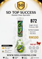 SHISHA BONG/GLASS BONG/WATER PIPE/HOOKAH BONG B72 (CARTOON) (FREE GIFT)