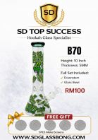 SHISHA BONG/GLASS BONG/WATER PIPE/HOOKAH BONG B70 (GREEN) (FREE GIFT)