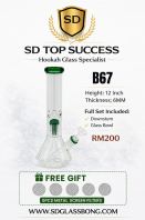 SHISHA BONG/GLASS BONG/WATER PIPE/HOOKAH BONG B67 (GREEN) (FREE GIFT)