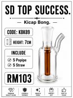 KBK89 (ORANGE) KICAP BONG (1SET, 5POPIPE, 5STRAW)