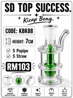 KBK88 (GREEN) KICAP BONG (1SET, 5 POPIPE, 5STRAW)