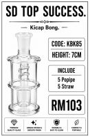 KBK85 (TRANSPARENT ) KICAP BONG (1SET, 5 POPIPE, 5STRAW)