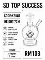 KBK81 (TRANSPARENT) KICAP BONG (1SET, 5 POPIPE, 5STRAW)