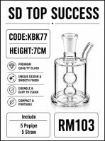 KBK77 (TRANSPARENT) KICAP BONG (1SET, 5 POPIPE, 5STRAW)