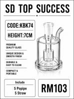 KBK74 (TRANSPARENT) KICAP BONG (1SET, 5 POPIPE, 5STRAW)