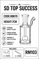 KBK70 (TRANSPARENT) KICAP BONG (1SET, 5 POPIPE, 5STRAW)