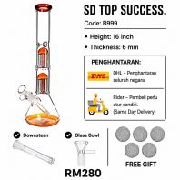 SHISHA BONG/GLASS BONG/WATER PIPE/MINI BONG/HOOKAH BONG/GLASS PIPE (FULL SET INCLUDED DOWNSTEM & GLASS BOWL) B999 (YELLOW)