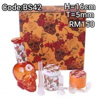 SHISHA BONG/GLASS BONG/WATER PIPE/HOOKAH BONG/MALAYSIA BEST SELLER BS42 (ORANGE)