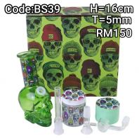 SHISHA BONG/GLASS BONG/WATER PIPE/HOOKAH BONG/MALAYSIA BEST SELLER BS39 (GREEN)