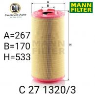 MANN FILTER, MERCEDES ACTROS ( MP 2 AND 3 ) AIR FILTER, C 27 1320/3