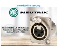 Neutrik NF3FD-LX 3 Pole Female Panel Connector