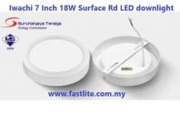 Iwachi Round Surface 7" 18W / 9" 24W LED Downlight cw Sirim
